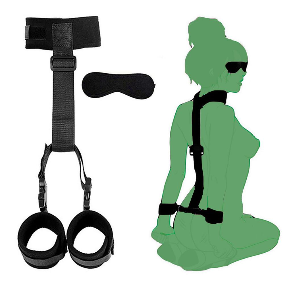 Handcuff Eye Blindfold Sex Restraint Handcuffs  Adult Game Sextoy SM Slave Backhandcuff Bandage Couple Bed Game Sex Toys