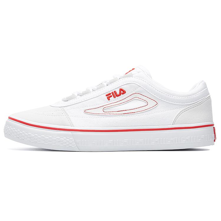 FILA Classic Boarder Skateboard Canvas Shoes White/red F12M034423FWT 41