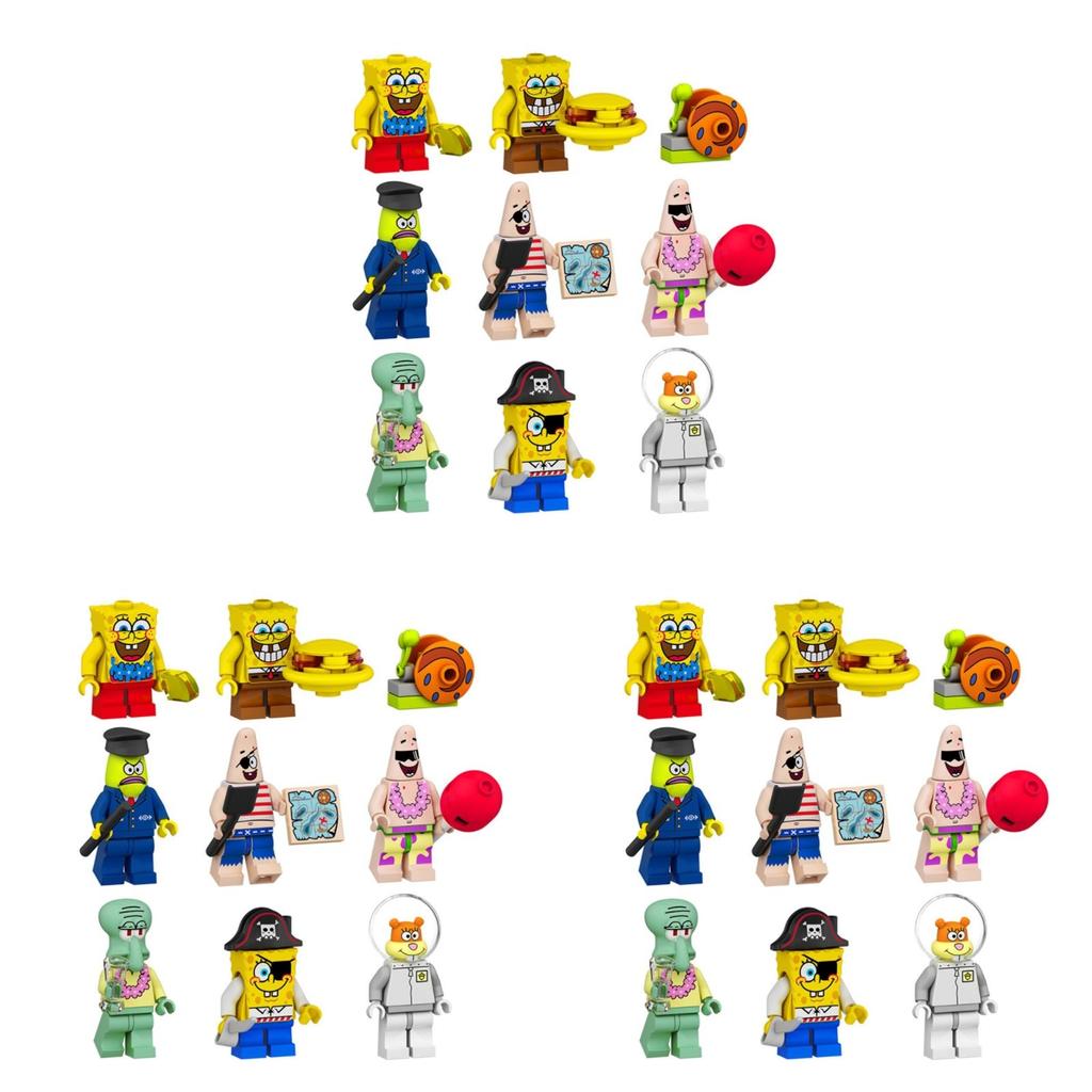 Spongebob Figuren Set mit 9 Stück Perfekt für Kindergeburtstagsgeschenke Und Heimdekorationen