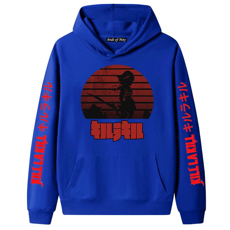 Japanese Anime Kill La Kill Hooded Long Sleeve Sweatshirt for Couples
