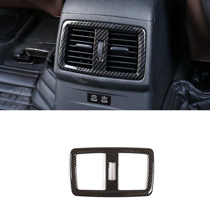 Carbon fiber Rear air outlet vent cover trim 1pcs For BMW X1 2016- F48