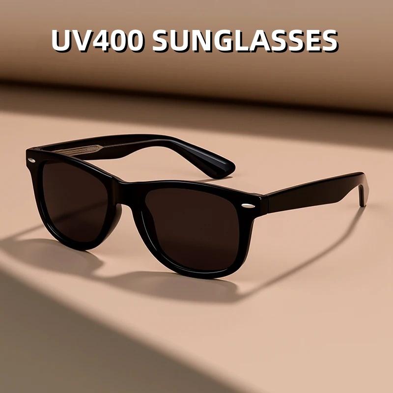 Fashionable Square Polarized Sunglasses Classic High-end UV Resistant Glasses for Men and Women Outdoor Travel Sunscreen Goggles