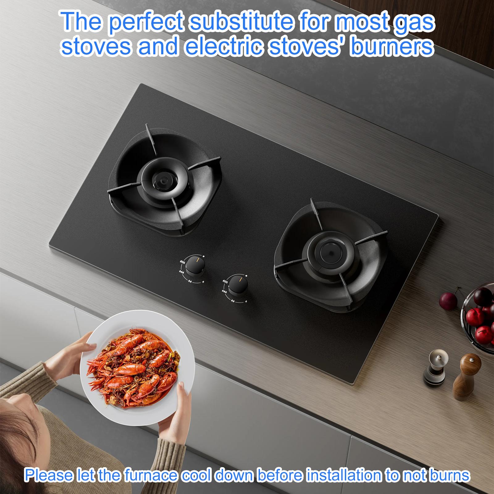 Metal 4 piece of stove burner cover replacement kit heat-resistant gas stove burner cover suitable for various gas stoves