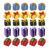 30Pcs Mini Resin Gift Boxes Christmas Ornament Set Detailed Craft Decorations Holiday DIY Supplies Festive Packages Cute