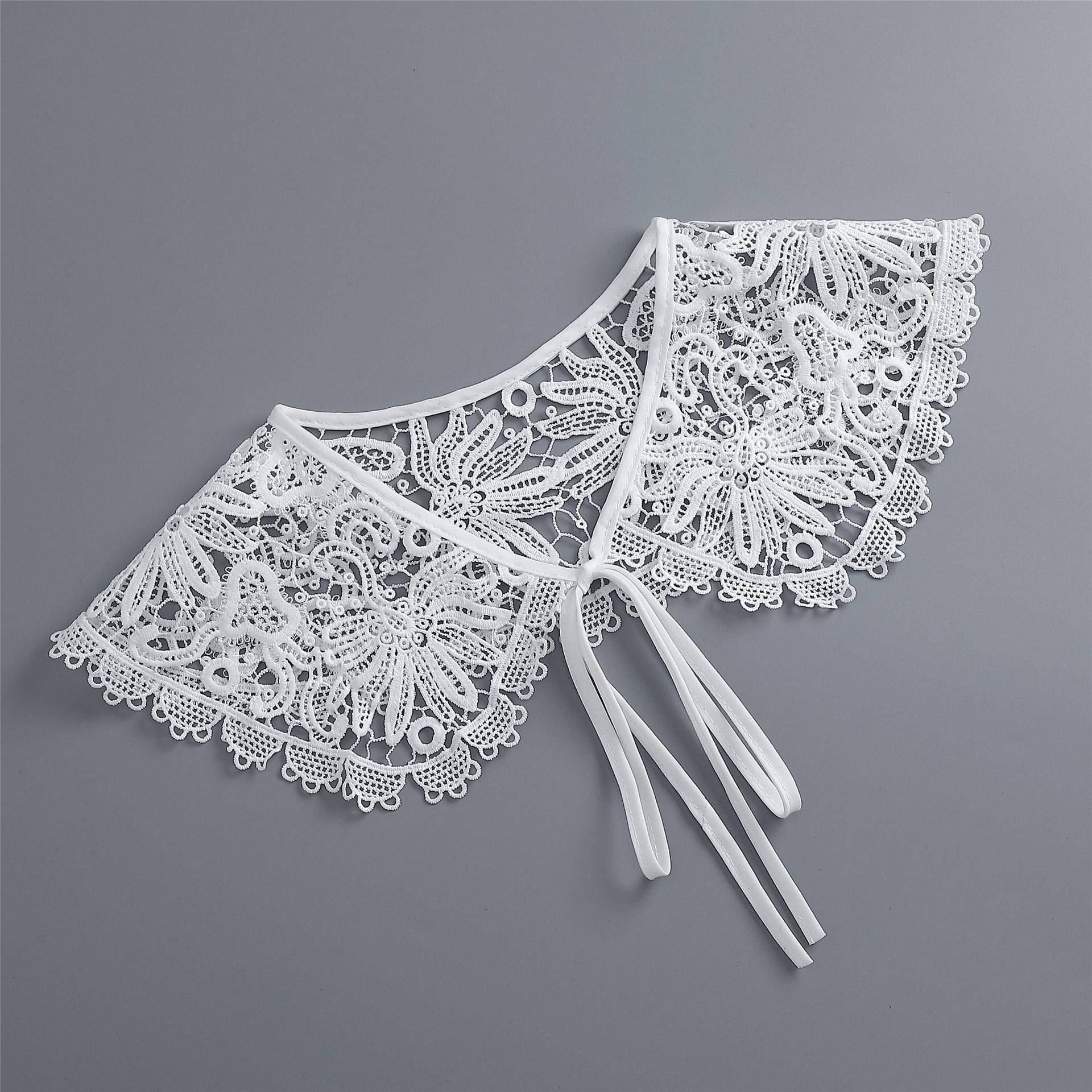 

Женские цветочные поддельные воротники-шали Съемная рубашка Съемные воротники для девочек Кружевные накидки на плечи Шаль Поддельный воротник Fuax Cols