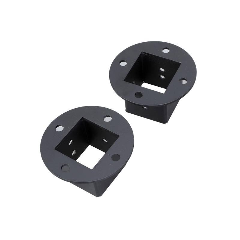 Set of 6 Powder Coated Steel Post Base Anchors for Fence Railings Privacy Panel Gazebos Pergolas and Mailbox Support