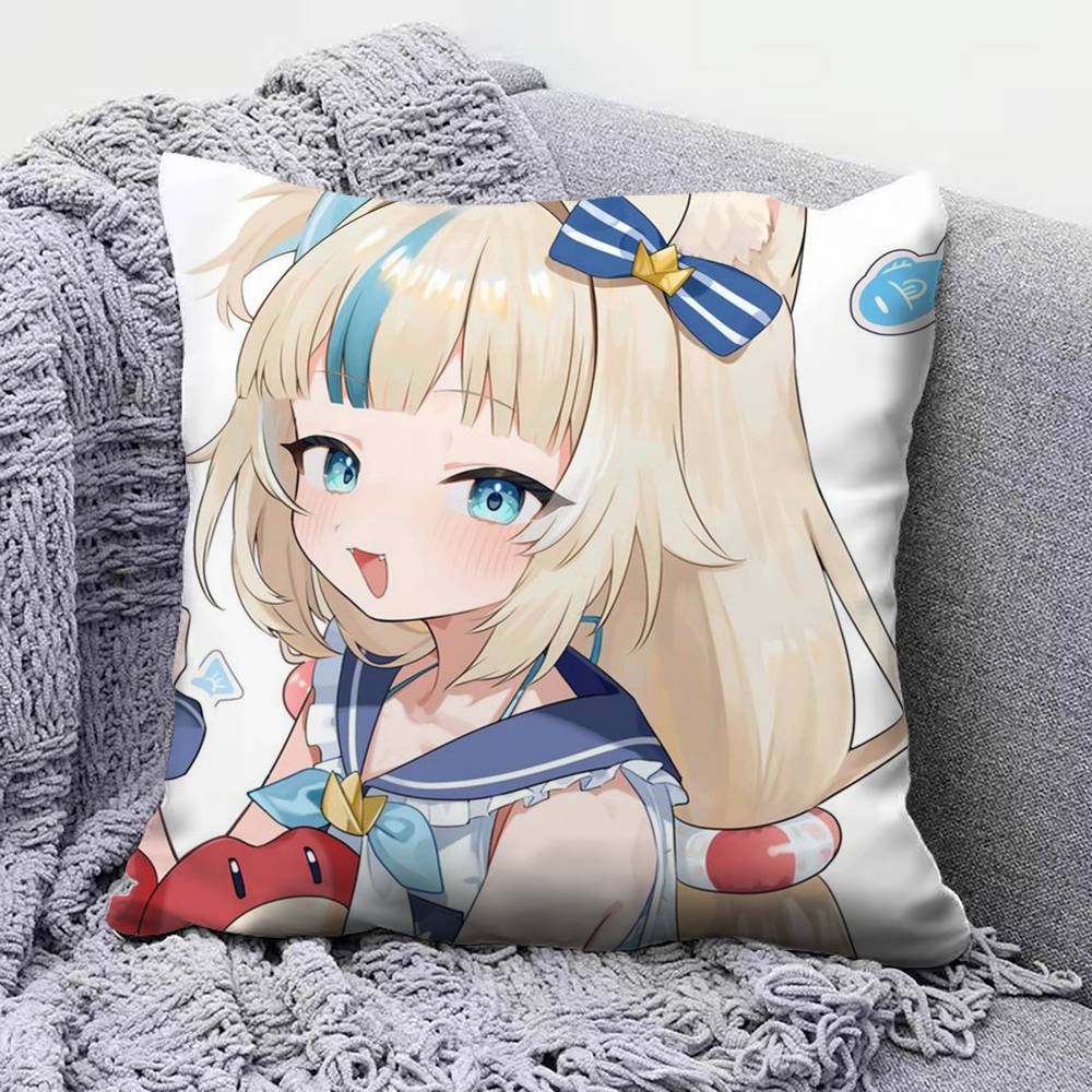 Sameko Saba CCute VTuber  Home Sofa Cushion Covers and Aecorative Custom Pillow Covers