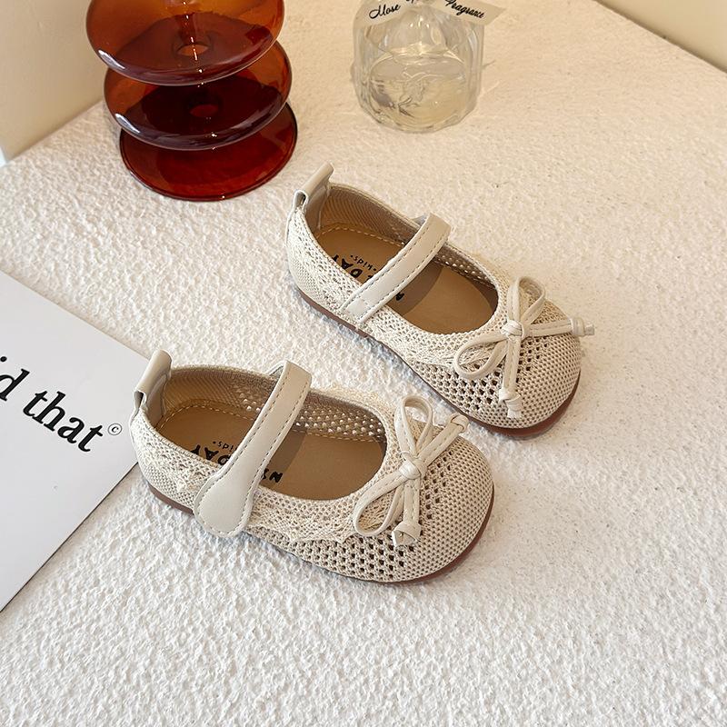 

Girls Princess Shoes 2025 Spring New Baby Korean Anti Slip Soft Retro Versatile Children Casual Shoes Mesh Breathable Flat Shoes 21