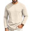 T-shirt décontracté à manches longues raglan et col rond pour homme
