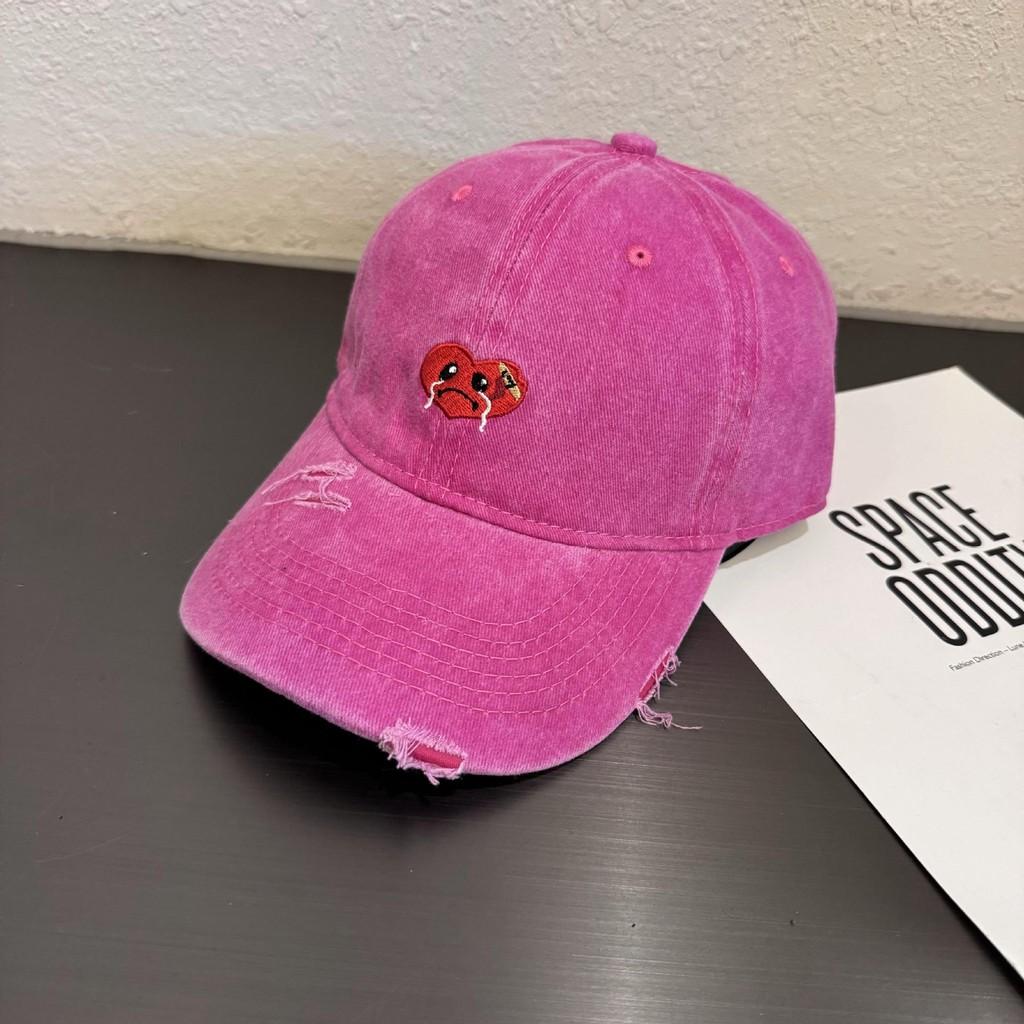 Shaped Crying Heart Baseball Hat With Adjustable Sun Protection Breathable Gift