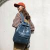 Women's Backpack Vintage Soft PU Backpack casual Anti-theft Shoulder Bag Solid Color School Backpack
