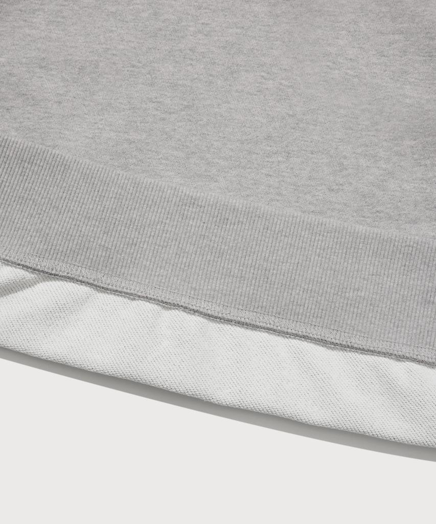 COVERNAT Signature Symbol Collar Half-Zip Sweatshirt Melange Gray