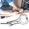 6.5 Inch Locking C Clamps with Swivel Pads Locking Clamp Pliers Table and Tool Vise Grip DIY Woodworking Welding Cabinetry