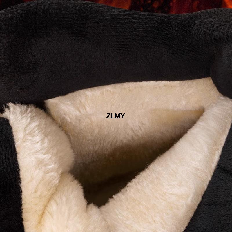 Warm Men's Snow Boots Waterproof Outdoor Winter Snowboots Rotated Button Men High Top Plush Cotton Shoes Man Winter Hiking Shoes