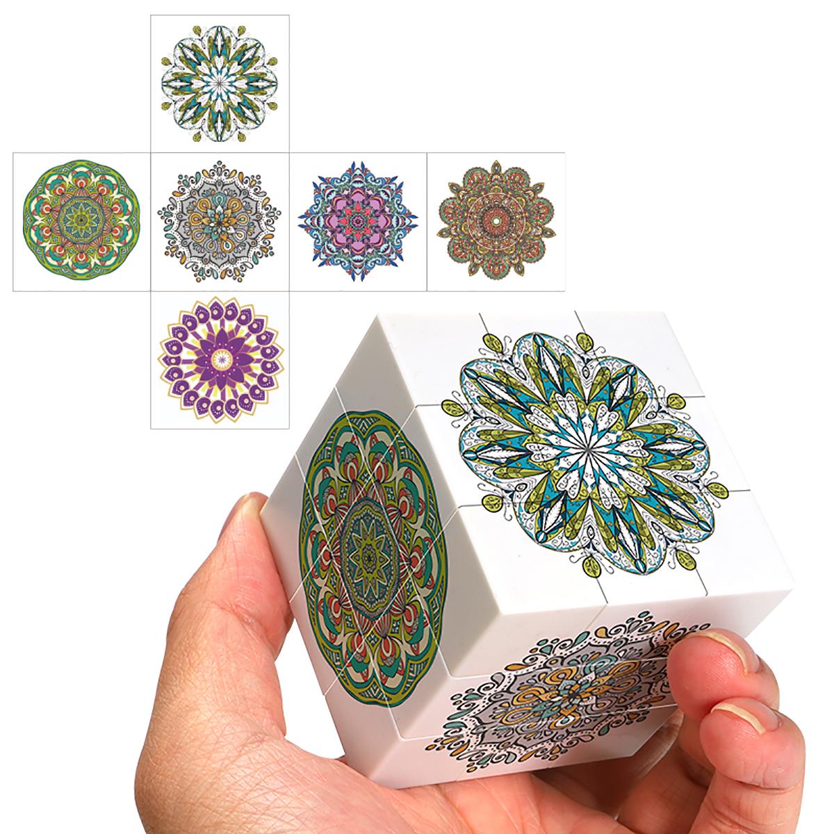 Magic Cube 3x3x3 3D UV printed flower stress-relieving puzzle professional smooth speed game children s toy gift