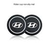 2Pcs Car Anti Slip Coaster Anti-noise Water Cup Pad Cushion Car Accessories For Hyundai Genesis I10 I20 I30 I40 IX20 IX35 IX25 Accent Azera Elantra