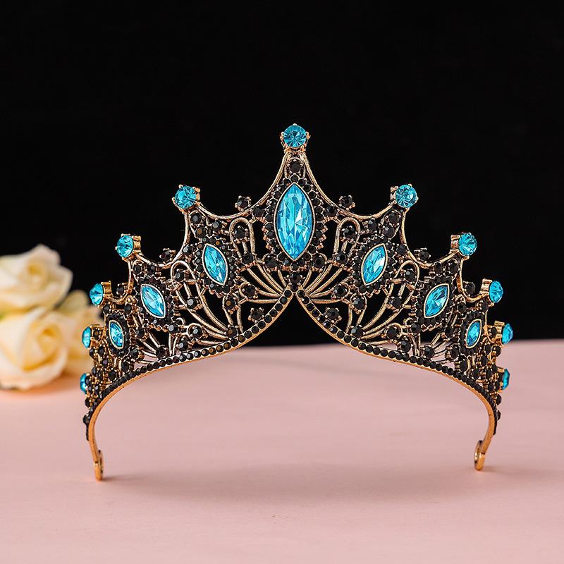 Hair Dress Jewelry Vintage Headwear Baroque Princess Queen Elegant Rhinestone For Wedding Tiara Crown Hair Accessories