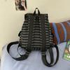 School Bag Versatile Striped Bag Cover Backpack Retro Casual Function Large Capacity Korean School Bag Casual Niche Shoulder Bag