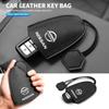 2025 Für Nissan Auto Schlüsselanhänger Neue Leder Schlüsselanhänger Tasche Für Nissan Qashqai Tiida Kicks Versa Leaf Sentra Altima X-trail Auto A