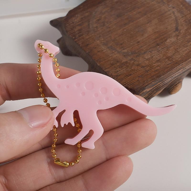 Mini Dinosaur Silicone Mold for DIY Keychain Jewelry Making Super Glossy Epoxy Mould Handmade Resin Keychain Mold