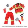 Halloween Fireman Costume Kids Fireman Ouftits Extinguisher Hatchets Washable Firefighter Dress Up Clothes for Role Play