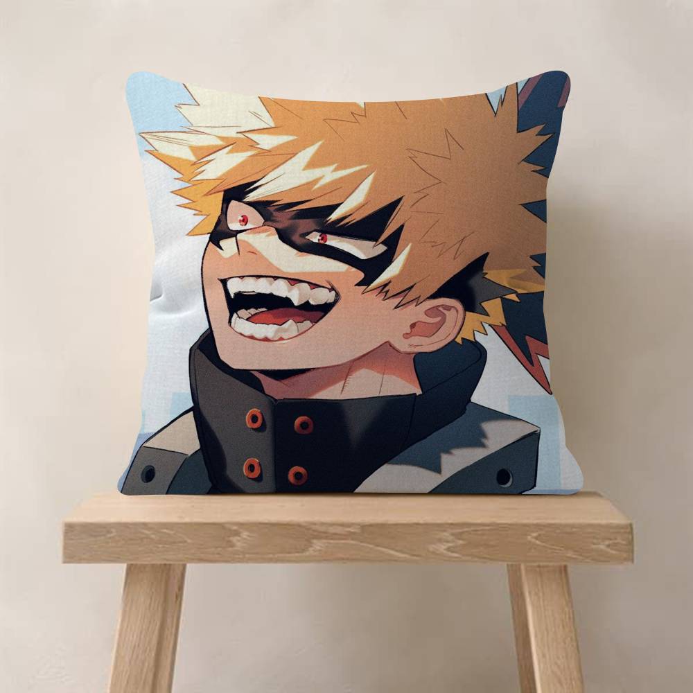 My Hero Academia Bakugou Katsuki Cushion Cover Decorative Pillow Sofa Home Decor case pillow cases