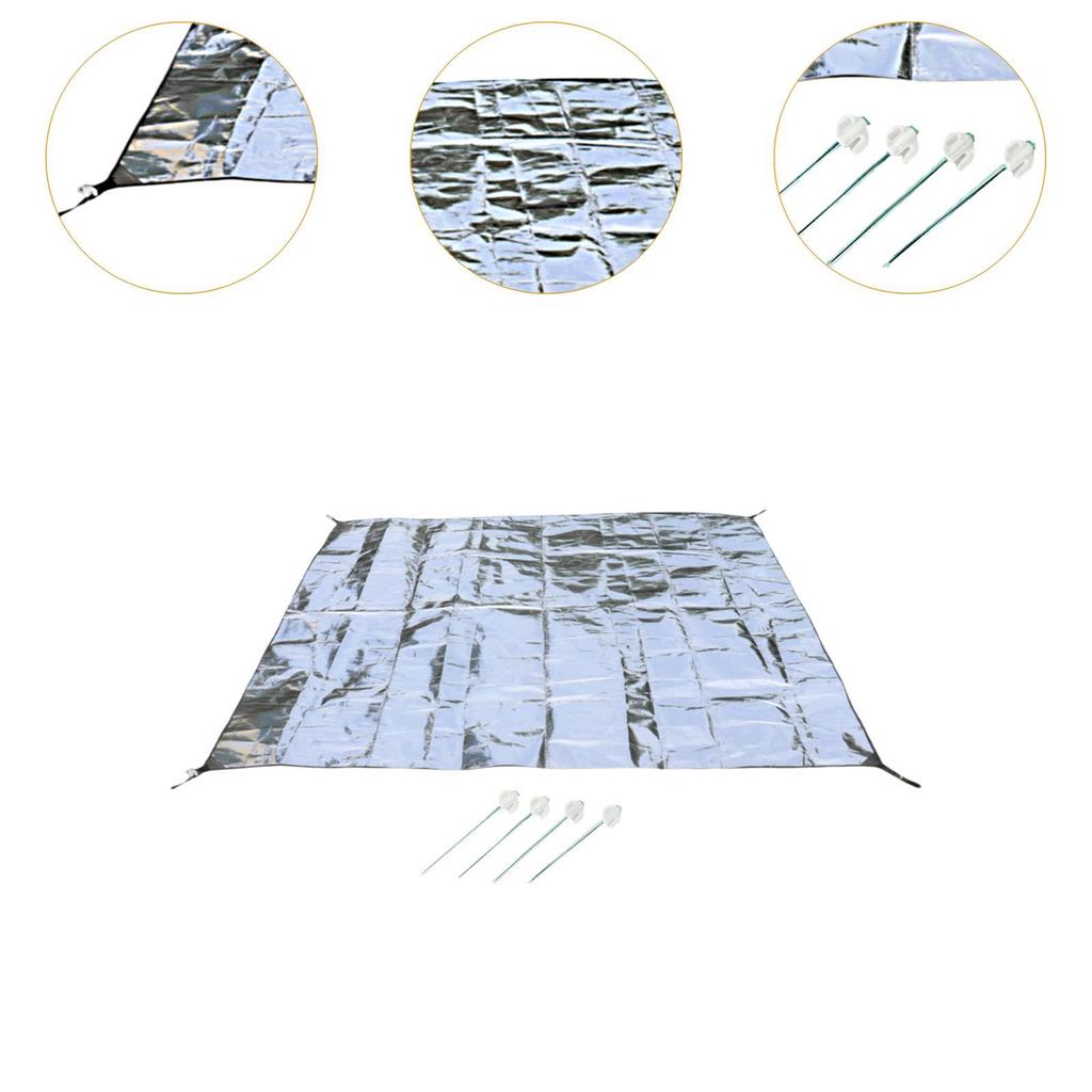 Outdoor Double Sided Aluminum Foil Pad Portable for Beach Tent Camping