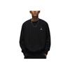Jordan Logo Embroidered Striped Casual Pullover Long Sleeve Sweatshirt Men Tops Black FN6355-010
