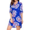 Women Beach Cover Up Shirt Dress Lightweight Swimwear Cover Up for Bikini Beachwear Long Sleeve Casual Summer Tunic Dress