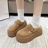 Fashion 2025 New Suede Thick Platform Boots Designer Slipper Casual Flats Slide Female Walking Fashion Loafers Winter Ankle Boots Women