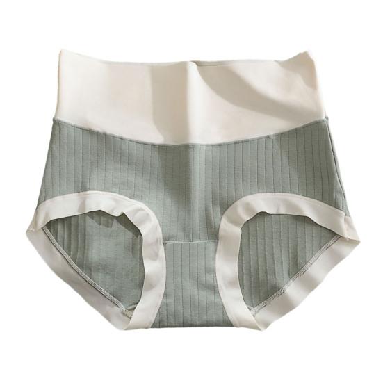 

Женские трусики с высокой талией, бесшовные контрастные цвета, с контролем живота, мягкие эластичные быстросохнущие антисептические женские трусы, трусы 2XL зелёный