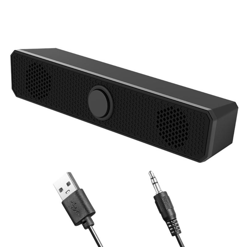 

Mini Sound Bar USB Powered Sound Bar Speaker for Computer Desktop Laptops PC, Black 1