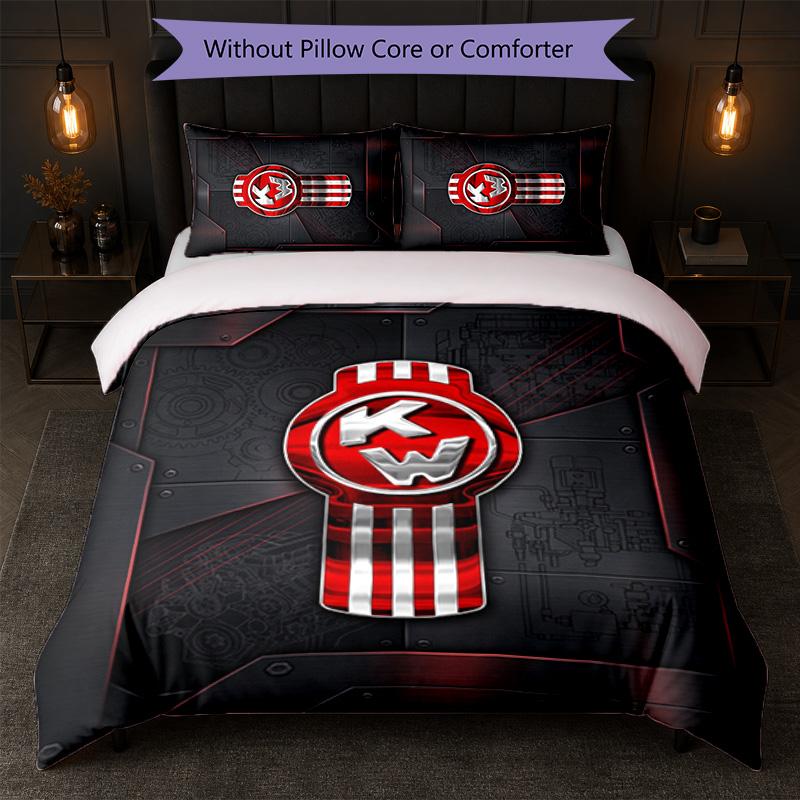 Kenworth Print 3Pcs Bedding Set Duvet Cover With Two Pillowcases Soft Bed Linen For Household Bedroom