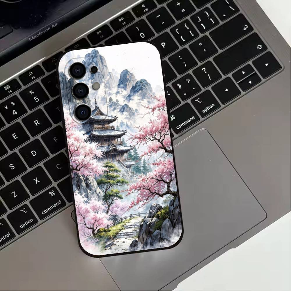 C-Chinese L-landscape  Phone Case For Samsung S25,S24,S21,S22,S23,S30,Ultra,S20,Plus,Fe,Lite,Note,10,9,5G Black Cover