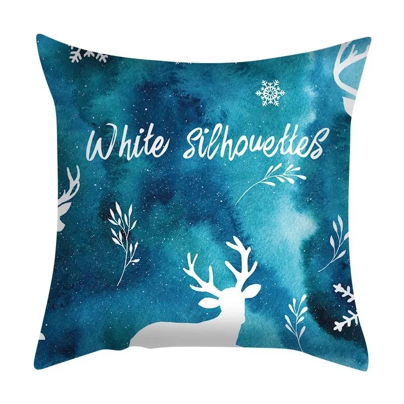 Weihnachts-Themen-Kissenbezüge Auto Zubehör Büro Santa Claus Wohnzimmer Sofa Hause Kissenbezüge