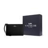 Coach Corner Zip 16 Metal Logo Zip Closure Faux Leather Wristlet Women Wristlet Black CV396-IMBLK