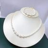 Natural Pearl Necklace with Mixed Size Beads and Unique Design