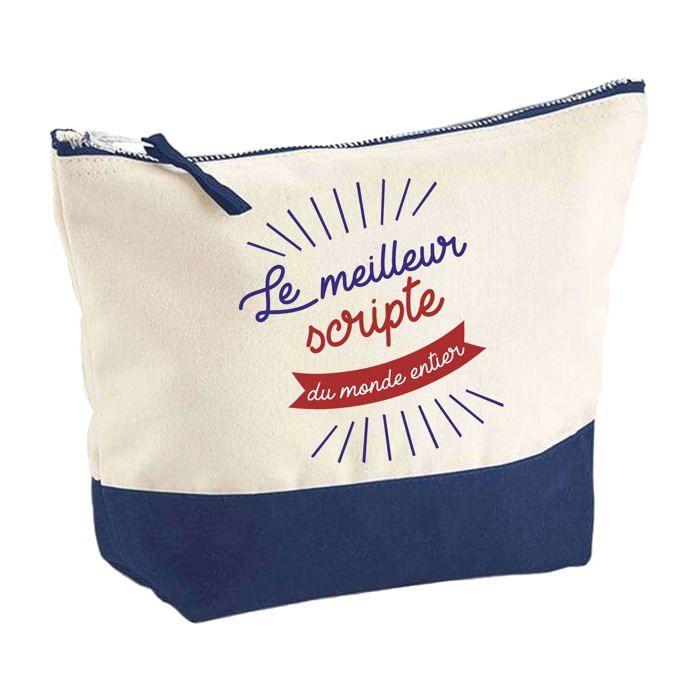 Trousse de maquillage - PLANETEE - Meilleur scripte du monde - Grand format - Coton - Impression HD (Fabriquée en France)