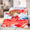 Cardcaptor Sakura Anime Style Flannel Blanket, Print for Bed and Chair, Warm Home Textile, Lightweight Outdoor Blanket_LIAN