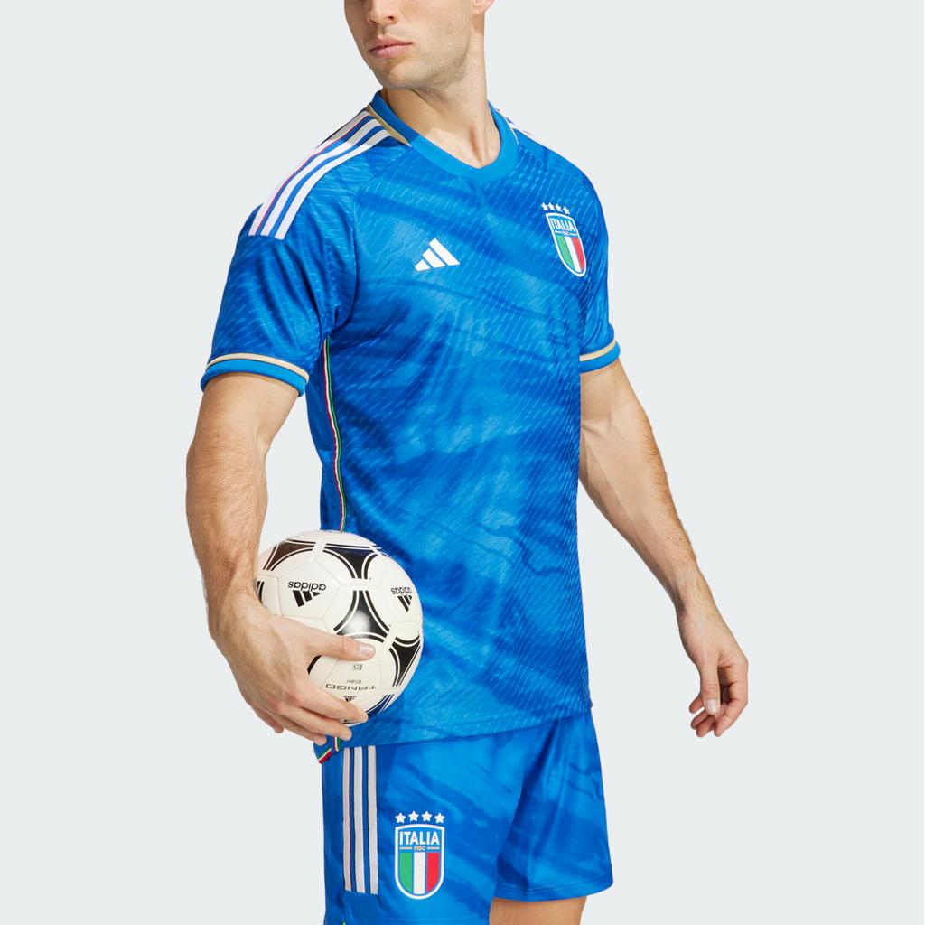 Adidas Logo Print Striped Sports Shortsleeve T-Shirt Men Tops Blue HS9891