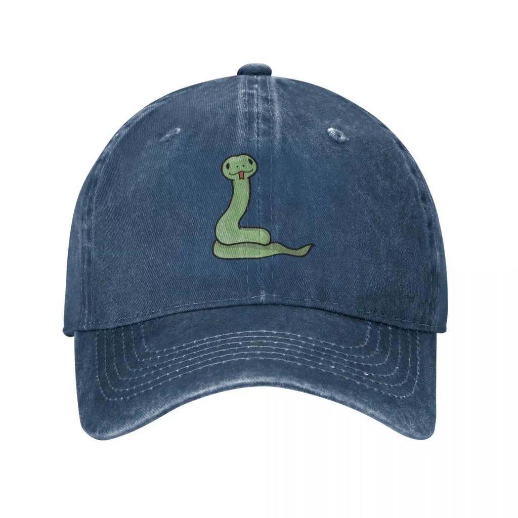 Cute and Happy Green Snake Cowboy Hat sun hat Golf Cap Sports Caps Outdoor All Seasons Travel Adjustable Fashion Beach Hat
