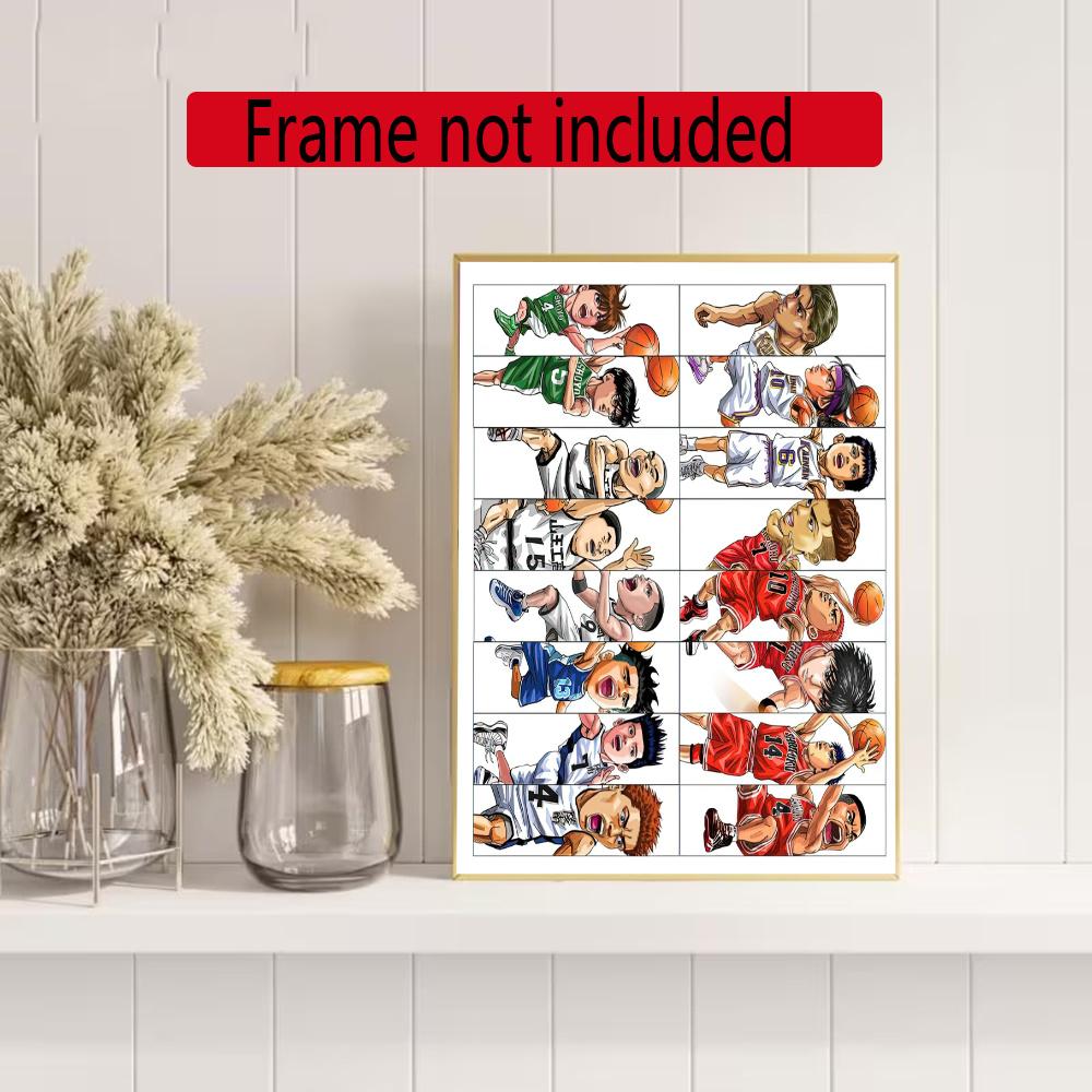 Sakuragi Basketball Dunk Diamond Painting Round Diamond Mosaic Rhinestones Diamond Embroidery Craft Kit Wall Decor Without Frame