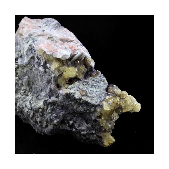 Fluorite jaune + baryte 307.4 carats