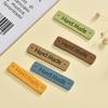 20pcs 1*4cm Handmade PU Leather Tags Color Sewing Labels For Bag Needlework Decoration DIY Hats Bags Garment Accessories