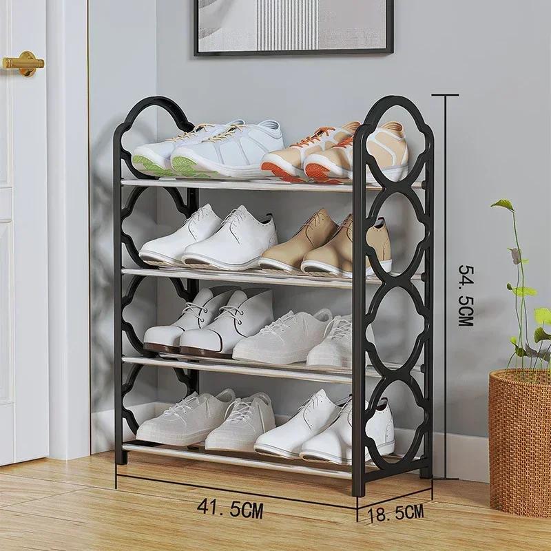 Creative Simple Shoe Rack Metal Steel Pipe Multi Layer Shoe Rack Dormitory Space Saving Storage Rack Home Assembly and Storage