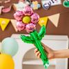 Colorful Flower Foil Balloons - Metallic Party Decor for Birthdays & Weddings,Handheld Photo Props&Atmosphere Creators