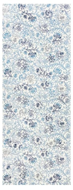 

Todaya Shoten Tenugui Blue 1520 Niwa-zome (Chinese Sarasa) білий