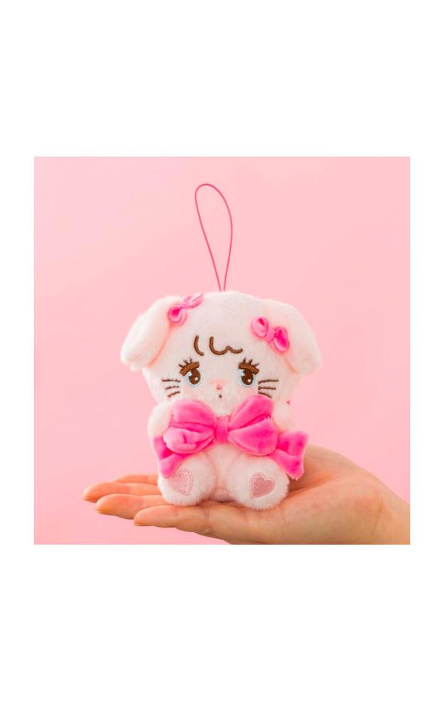 Hug Ribbon Plush Mascot Ribbon Official Goods Approx. 10cm (Latte)