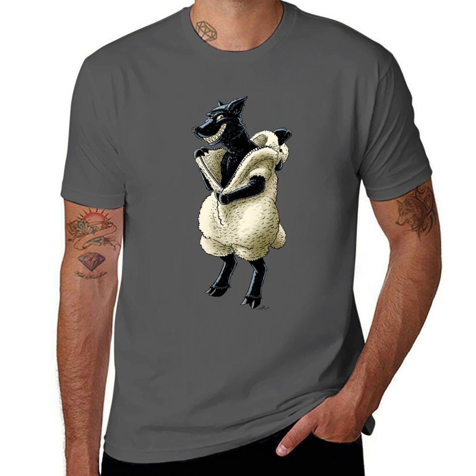 

Wolf in Sheeps Clothing T-Shirt black cotton t-shirt plain for man package t shirts with prints T-Shirt 4XL