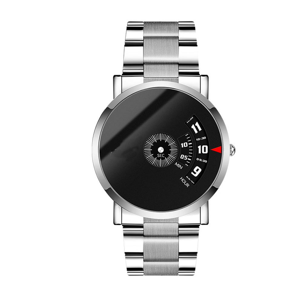 Men Sports Waterproof Quartz Watch Student Steel Band Creative Calendar Dial Business Wristwatch